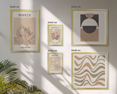 Parede galeria de quadros abstrações de plantas elegantes