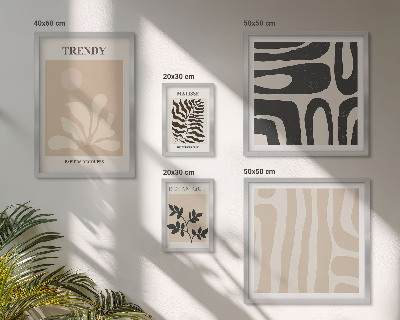 Conjunto de 5 quadros decorativos Motivos decorativos elegantes para plantas
