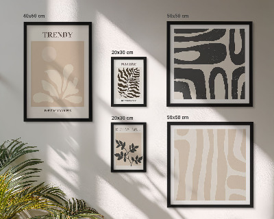 Conjunto de 5 quadros decorativos Motivos decorativos elegantes para plantas