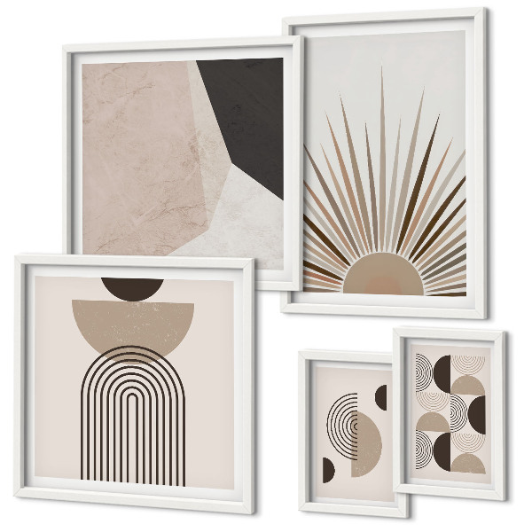 Galeria de parede formas geométricas abstratas
