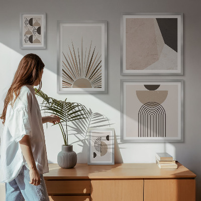 Galeria de parede formas geométricas abstratas