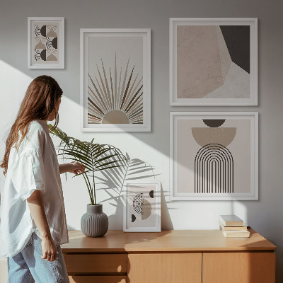 Galeria de parede formas geométricas abstratas