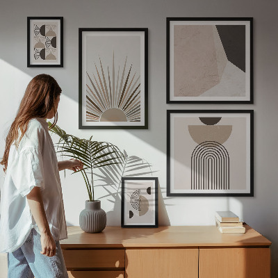 Galeria de parede formas geométricas abstratas