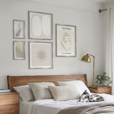 Galeria de parede Formas minimalistas em estilo boho
