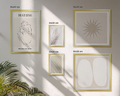 Galeria de parede Formas minimalistas em estilo boho