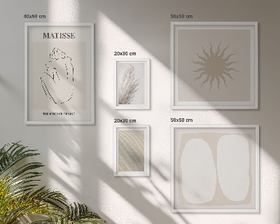 Galeria de parede Formas minimalistas em estilo boho