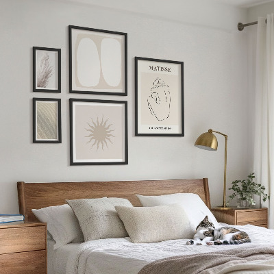 Galeria de parede Formas minimalistas em estilo boho