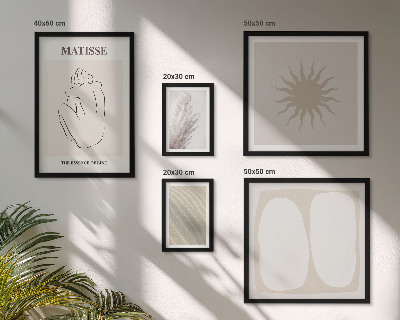 Galeria de parede Formas minimalistas em estilo boho