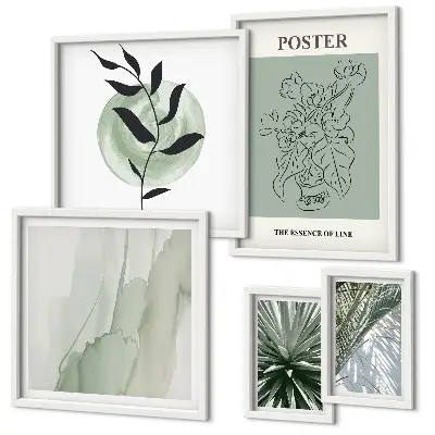 Galeria de quadros para parede tema inspirações vegetais da natureza