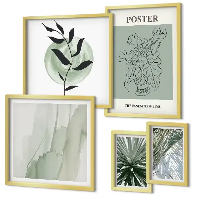 Galeria de quadros para parede tema inspirações vegetais da natureza