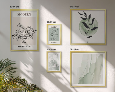 Conjunto de 5 quadros com moldura Decorações minimalistas modernas