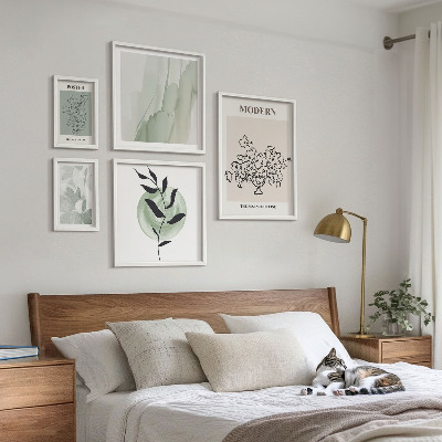 Conjunto de 5 quadros com moldura Decorações minimalistas modernas