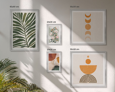 Parede galeria de quadros Padrões de plantas, formas boho