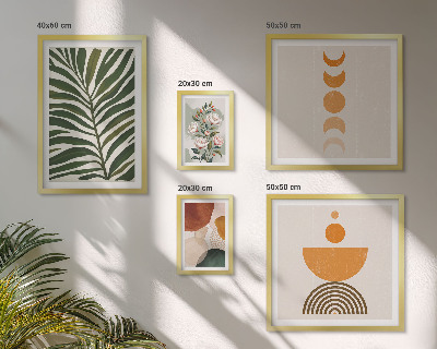 Parede galeria de quadros Padrões de plantas, formas boho