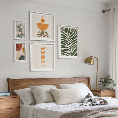Parede galeria de quadros Padrões de plantas, formas boho