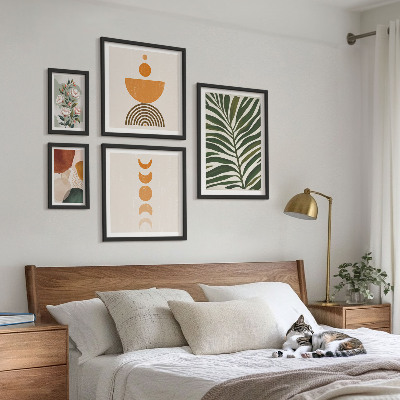 Parede galeria de quadros Padrões de plantas, formas boho
