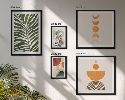 Parede galeria de quadros Padrões de plantas, formas boho