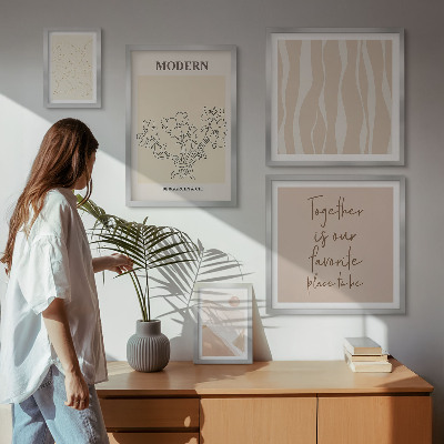 Conjunto de 5 quadros com moldura Conjunto de estilo minimalista moderno