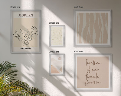 Conjunto de 5 quadros com moldura Conjunto de estilo minimalista moderno