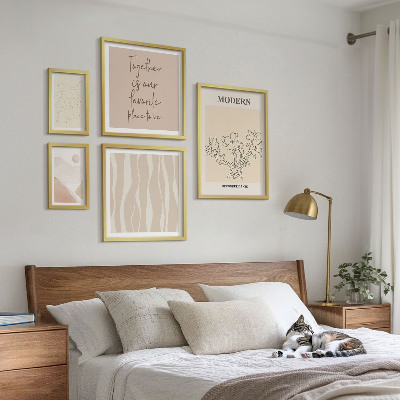 Conjunto de 5 quadros com moldura Conjunto de estilo minimalista moderno