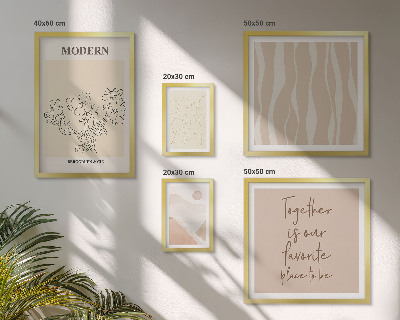 Conjunto de 5 quadros com moldura Conjunto de estilo minimalista moderno