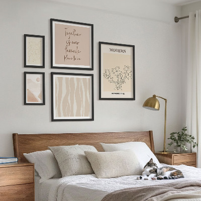 Conjunto de 5 quadros com moldura Conjunto de estilo minimalista moderno