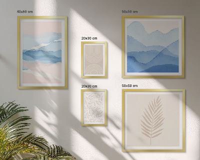 Galeria de parede Paisagens abstratas folhas