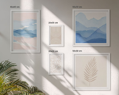 Galeria de parede Paisagens abstratas folhas