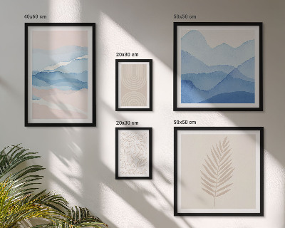 Galeria de parede Paisagens abstratas folhas