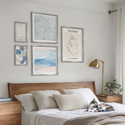 Conjunto de 5 quadros decorativos Gráficos abstratos elegantes da natureza