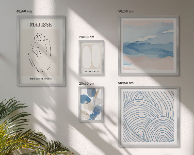 Conjunto de 5 quadros decorativos Gráficos abstratos elegantes da natureza