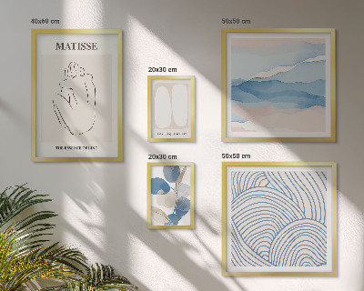 Conjunto de 5 quadros decorativos Gráficos abstratos elegantes da natureza