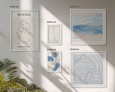 Conjunto de 5 quadros decorativos Gráficos abstratos elegantes da natureza