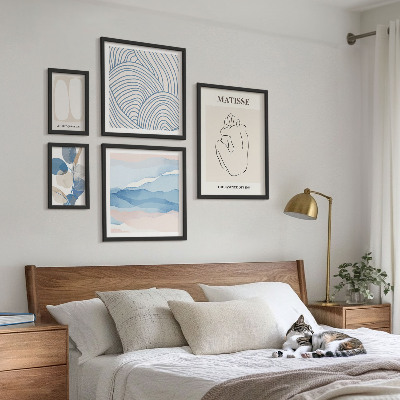 Conjunto de 5 quadros decorativos Gráficos abstratos elegantes da natureza