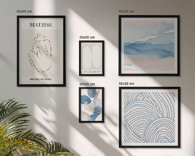 Conjunto de 5 quadros decorativos Gráficos abstratos elegantes da natureza
