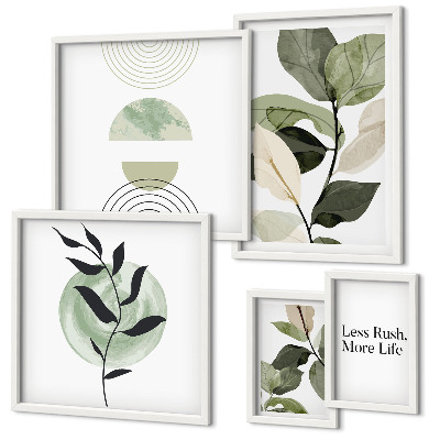 Galeria de parede Gráficos de interiores de plantas elegantes