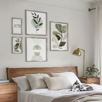 Galeria de parede Gráficos de interiores de plantas elegantes