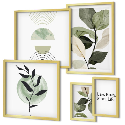 Galeria de parede Gráficos de interiores de plantas elegantes
