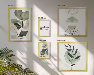 Galeria de parede Gráficos de interiores de plantas elegantes