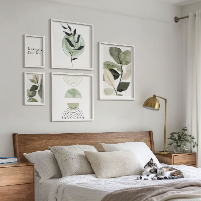 Galeria de parede Gráficos de interiores de plantas elegantes