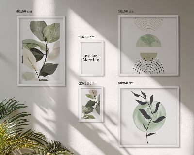 Galeria de parede Gráficos de interiores de plantas elegantes