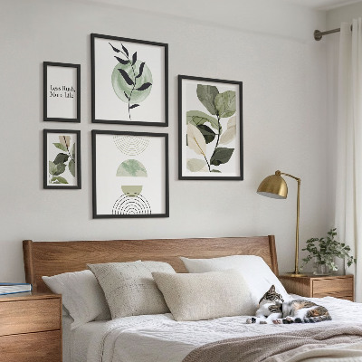 Galeria de parede Gráficos de interiores de plantas elegantes
