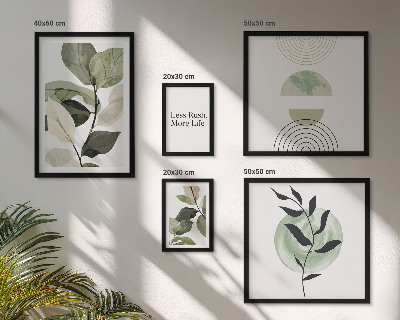 Galeria de parede Gráficos de interiores de plantas elegantes