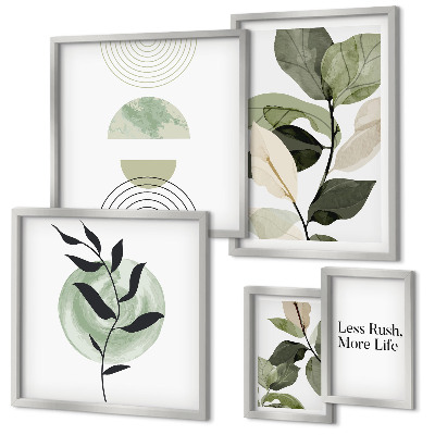 Galeria de parede Gráficos de interiores de plantas elegantes