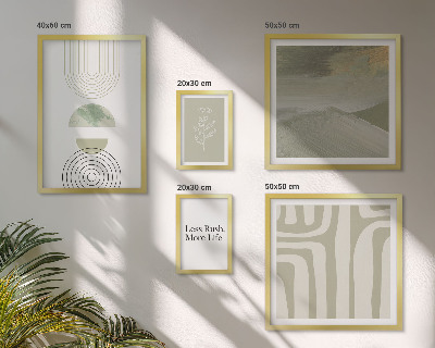 Parede galeria de quadros Gráficos elegantes de elementos da natureza em tons pastel