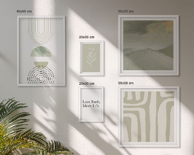 Parede galeria de quadros Gráficos elegantes de elementos da natureza em tons pastel