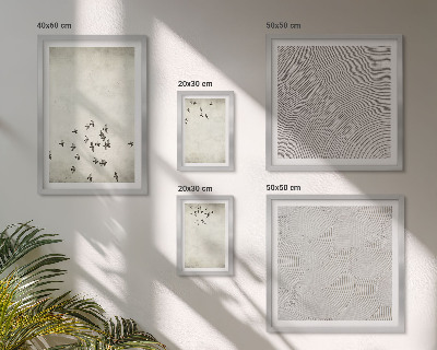 Conjunto de 5 quadros decorativos Pintura minimalista de pássaro