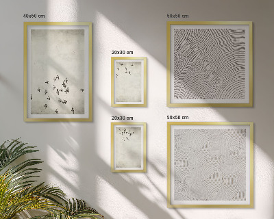 Conjunto de 5 quadros decorativos Pintura minimalista de pássaro