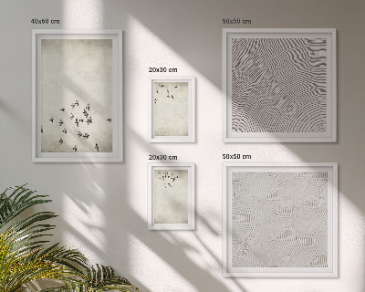 Conjunto de 5 quadros decorativos Pintura minimalista de pássaro