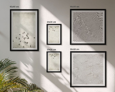 Conjunto de 5 quadros decorativos Pintura minimalista de pássaro